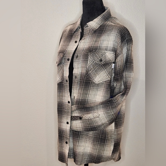 NWT Hurley mens flannel button up sz SM - Picture 3 of 8